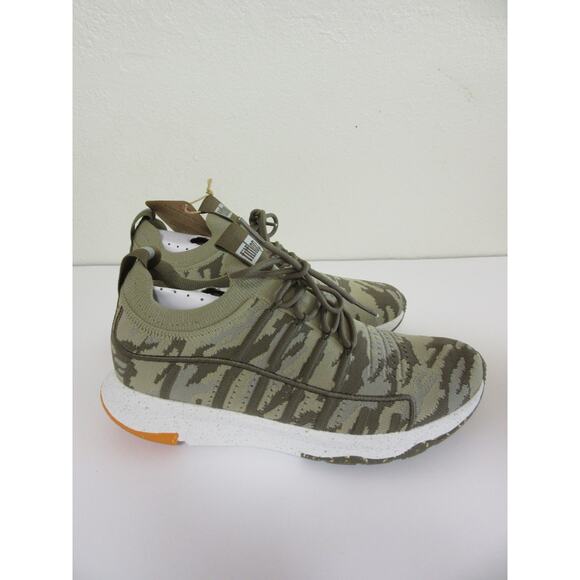 fitflop Women's Camo Knit Sports Sneakers Size 6 Mossy Mix - Picture 2 of 7